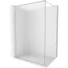 Mexen Kioto-F zuhanyfal Walk-in kerettel 70 x 202 cm, matt 8 mm, króm - 800-070-104-01-30