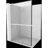 Mexen Kioto+ L Walk-in zuhanyfal 100 x 200 cm, fekete mintával, fehér - 800-100-123-20-70
