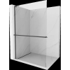 Mexen Kioto+ L zuhanyfal Walk-in polccal 55 x 200 cm, átlátszó, fekete - 800-055-123-70-00