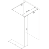 Mexen Kioto szabadonálló zuhanyfal 100 x 200 cm, Átlátszó/Fehér minta 8 mm, Fehér - 800-100-002-20-97