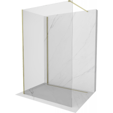 Mexen Kioto Walk-in zuhanyfal 100 x 90 cm, átlátszó, arany fürdőkellék