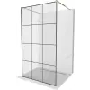 Mexen Kiotó Walk-In Zuhanyfal - 100x200 cm - Fekete/Átlátszó