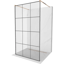 Mexen Kiotó Walk-In Zuhanyfal - 100x200 cm - Fekete/Átlátszó kád, zuhanykabin