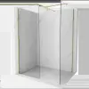Mexen Kioto Walk-in zuhanyfal 110 x 80 cm, átlátszó, arany - 800-110-202-50-00-080