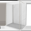 Mexen Kioto Walk-in zuhanyfal 115 x 110 x 30 cm, átlátszó, fényes nikkel - 800-115-110-221-97-00-030