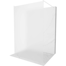 Mexen Kioto Walk-In Zuhanyfal - 120x200 cm, 8 mm, Fehér kád, zuhanykabin
