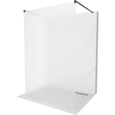 Mexen Kioto Walk-In Zuhanyfal - 120x200 cm - 8 mm Szatén Üveg - Fekete kád, zuhanykabin