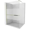 Mexen Kioto+ Walk-In Zuhanyfal - 120x200 cm - 8 mm Üveg - Arany