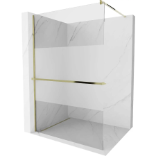Mexen Kioto+ Walk-In Zuhanyfal - 120x200 cm - 8 mm Üveg - Arany kád, zuhanykabin