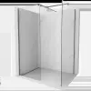 Mexen Kioto Walk-in zuhanyfal 125 x 70 cm, átlátszó, gun metal - 800-125-202-95-00-070