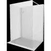 Mexen Kioto Walk-in zuhanyfal 125 x 80 cm, átlátszó, fehér - 800-125-212-20-00-080