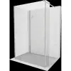 Mexen Kioto Walk-in zuhanyfal 135 x 120 x 30 cm, átlátszó, kefélt nikkel - 800-135-120-221-97-00-030