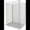 Mexen Kioto Walk-in zuhanyfal 140 x 110 x 30 cm, átlátszó, arany - 800-140-110-221-50-00-030