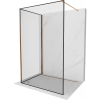 Mexen Kioto Walk-in zuhanyfal 140 x 70 cm, fekete minta, rózsaarany - 800-140-212-60-70-070