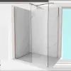 Mexen Kioto Walk-in zuhanyfal 145 x 120 cm, átlátszó, fém eloxált - 800-145-202-65-00-120