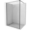 Mexen Kioto Walk-in Zuhanyfal - 60x200 cm - 8 mm biztonsági üveg - Fekete