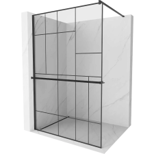 Mexen Kioto+ Walk-in Zuhanyfal - 80x200 cm - Fekete kád, zuhanykabin