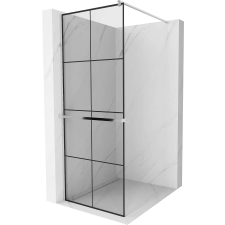 Mexen Kioto+ Walk-in Zuhanyfal - 80x200 cm - Fekete kád, zuhanykabin