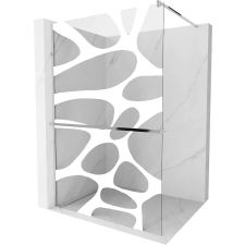 Mexen Kioto+ Walk-in Zuhanyfal - 80x200 cm - Króm kád, zuhanykabin