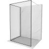 Mexen Kioto Walk-in zuhanyfal 90 x 90 cm, fekete minta, króm - 800-090-212-01-70-090