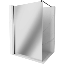 Mexen Kioto Walk-in Zuhanyfal - 90x200 cm - Fekete kád, zuhanykabin