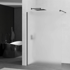 Mexen Kioto walk-in zuhanyfal - tejüveg / fekete profil - 80 cm (800-080-101-70-30) kád, zuhanykabin