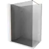 Mexen Kioto-X Walk-in zuhanyfal 50 x 200 cm, grafit 10 mm, kefélt réz - 800-050-101-65-40-X