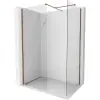 Mexen Kioto-X zuhanyfal Walk-in 130 x 110 cm, átlátszó 10 mm, rózsaszín arany - 800-130-202-60-00-110-X