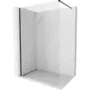 Mexen Kioto-X zuhanyfal Walk-in 60 x 200 cm, átlátszó 10 mm, fekete - 800-060-101-70-00-X