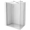 Mexen Kioto-X zuhanyfal Walk-in 90 x 70 cm, átlátszó 10 mm, pisztolyszürke kefe - 800-090-202-66-00-070-X