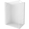 Mexen Kioto-XF Walk-in zuhanyfal kerettel 150 x 202 cm, matt 10 mm, fehér - 800-150-104-20-30-X