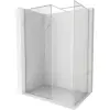 Mexen Kioto-XF Walk-in zuhanyfal kerettel 150x90 cm, átlátszó 10 mm, szálcsiszolt nikkel - 800-150-202-04-97-090-XF