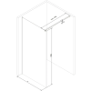Mexen Kioto zuhanyfal 130 x 200 cm, Átlátszó/Fehér minta 8 mm, Arany - 800-130-101-50-85
