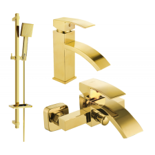 Mexen Libra DQ45 kád készlet, Arany - 745103DQ45-50 csaptelep