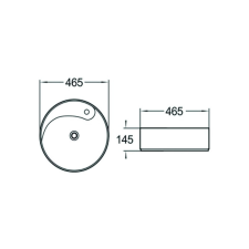 Mexen Lila munkalapi mosdó 46 x 46 cm, Fehér - 21824600 szaniter