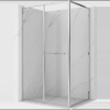 Mexen Linea 90 x 80 cm-es tolóajtós zuhanykabin, átlátszó, króm - 8E1-090-080-01-01