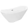 Mexen Lotos szabadon álló kád 160 x 75 cm, fehér, túlfolyószett gun gray matt - 52051607700-66