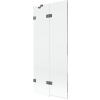 Mexen Lunar 2-részes bal oldali kádparaván 80 x 150 cm, átlátszó, gun metal - 897-080-100-95-00-L
