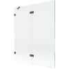 Mexen Lunar balos paraván 2 szárnyas bal oldali 140 x 150 cm, átlátszó, fegyverszürke matt - 897-140-100-66-00-L