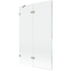 Mexen Lunar kádparaván 2-szárnyú bal oldali 110 x 150 cm, átlátszó, kefezett nikkel - 897-110-100-97-00-L