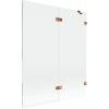 Mexen Lunar kádparaván 2 szárnyú jobb 140 x 150 cm, átlátszó, rózsaarany - 897-140-100-60-00-P