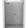 Mexen Lunar L balra nyíló zuhanyajtó 125 cm, átlátszó, gun metal - 834SL-125-050-95-00-L