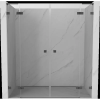 Mexen Lunar L Duo 180 cm-es, átlátszó, kefélt pisztolyszürke zuhanyajtó - 834DL-180-000-66-00