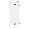 Mexen Lunar L dupla szárnyú kádparaván jobb 80 x 150 cm, átlátszó, kefezett fegyverszürke - 897L-080-100-66-00-P