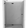 Mexen Lunar zuhanyajtó balos nyíló 130 cm, áttetsző, fekete - 834-130-000-70-00-L