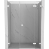 Mexen Lunar zuhanyajtó, jobbra nyíló, átlátszó, fehér, 160 cm - 834S-160-050-20-00-P