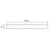 Mexen M09 lefolyófedő zuhanyfolyókához 80 cm, Króm - 1028080