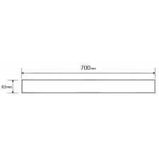 Mexen M12 lefolyófedő zuhanyfolyókához 70 cm, Fekete - 1721070 fürdőkellék