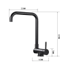Mexen Madox ablak alatti konyhai csaptelep, Fekete - 672000-70
