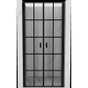 Mexen Mist 120 cm-es nyíló zuhanyajtó, fekete rács, fekete - 8A7-120-000-70-77